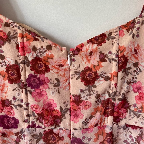 SOLD For Love & Lemons Evie Floral Maxi Dress in Tearose Sz S - Picture 10 of 13